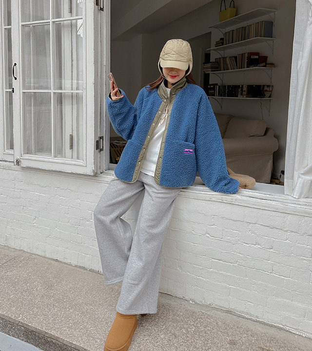 ミンクワーム隆起毛バンディングパンツ