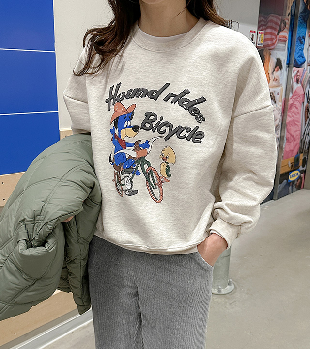 ハウンド起毛マンツーマンティー