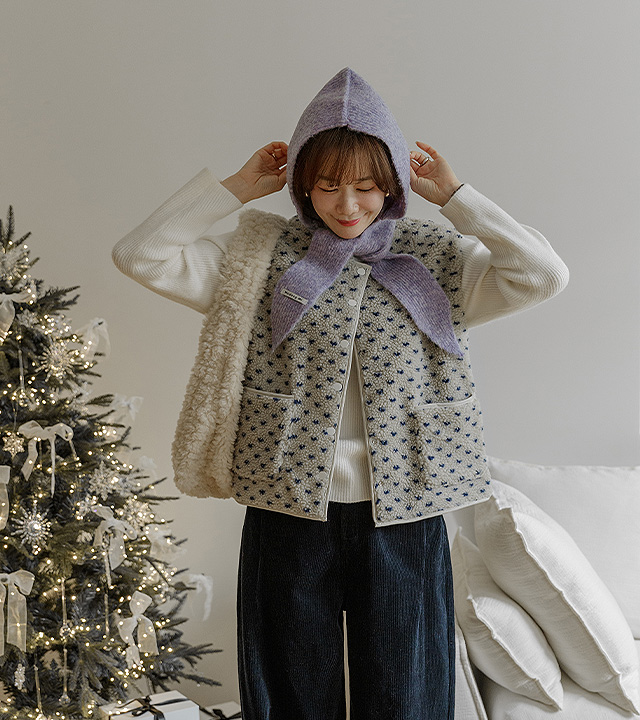 モングルドットフリースベスト