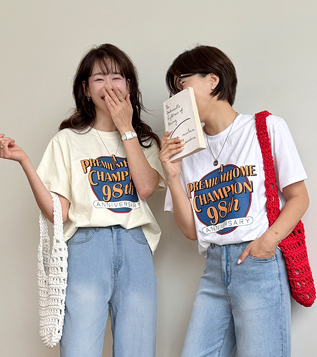 チャンピオンプリント半袖ティー 