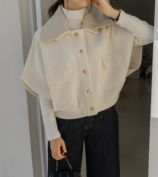 ザモードカーラケープカーディガン