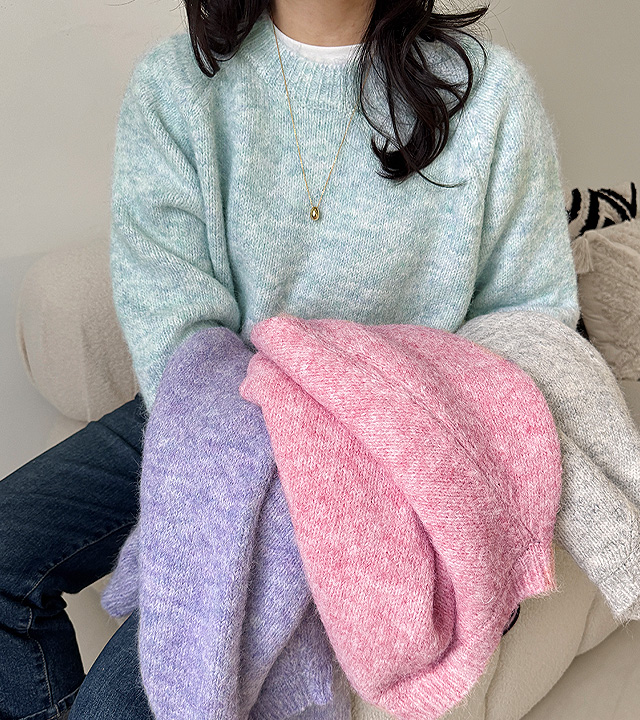 エリアボカシルーズニット