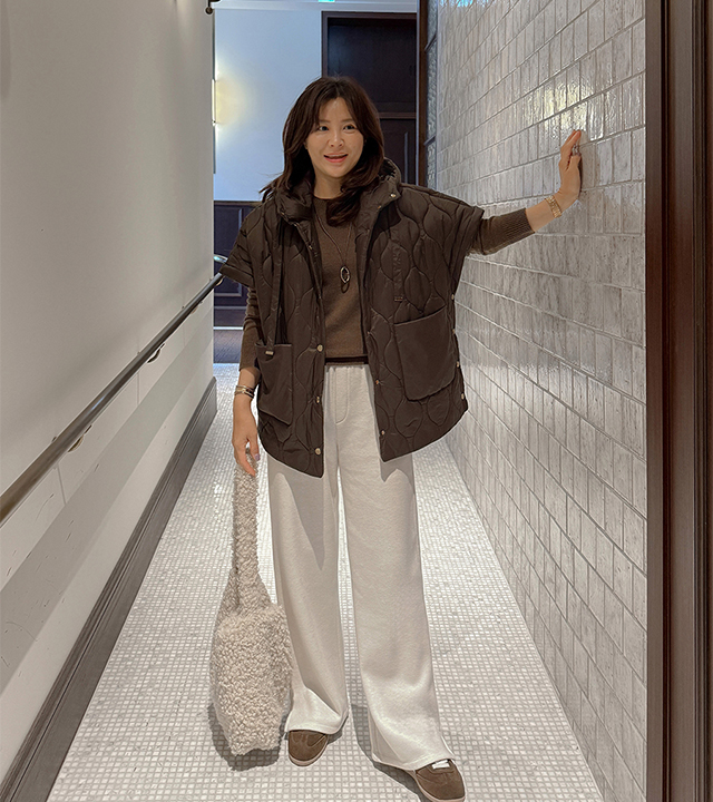 [MADE] ウォームギモスリットワイドパンツ