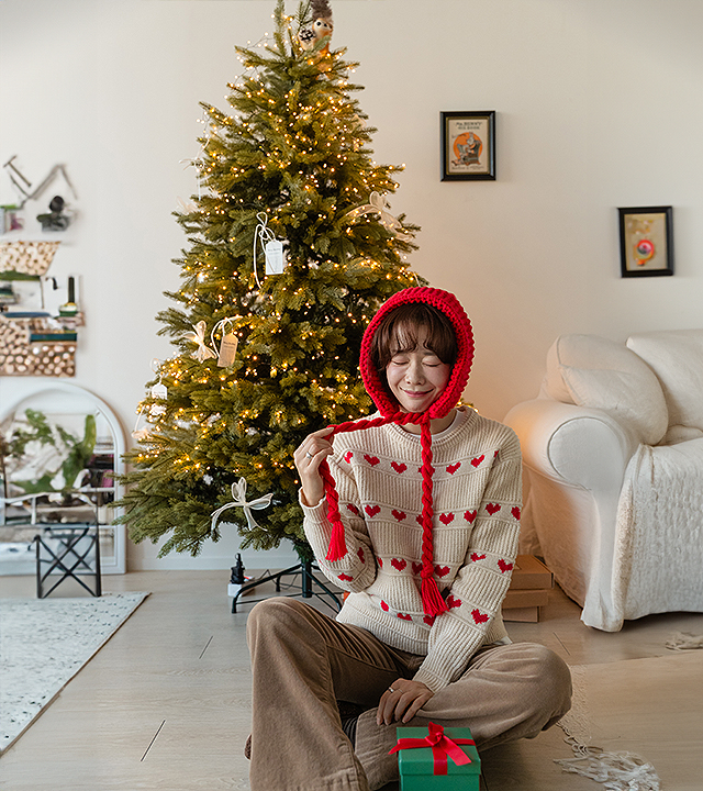 ダーリングハートラウンドニット