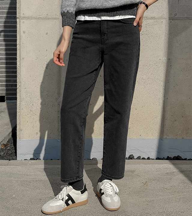 バックポケットセミ排気ピット起毛デニム