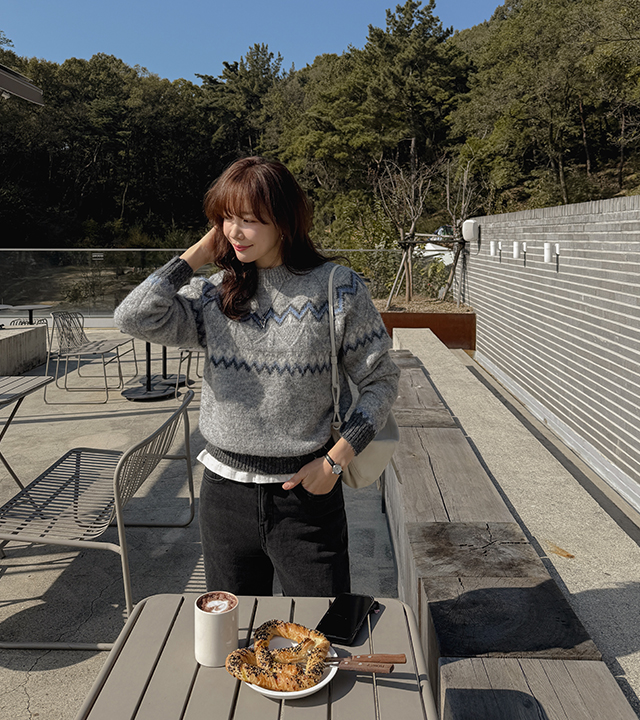 フェイクフェアアイルニット