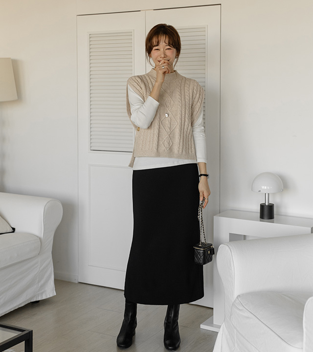 [MADE]チーズミンクHラインスカート