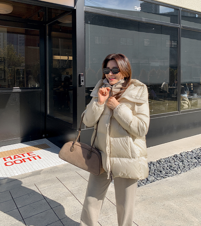 マックスダウンハーフパディングジャンパー