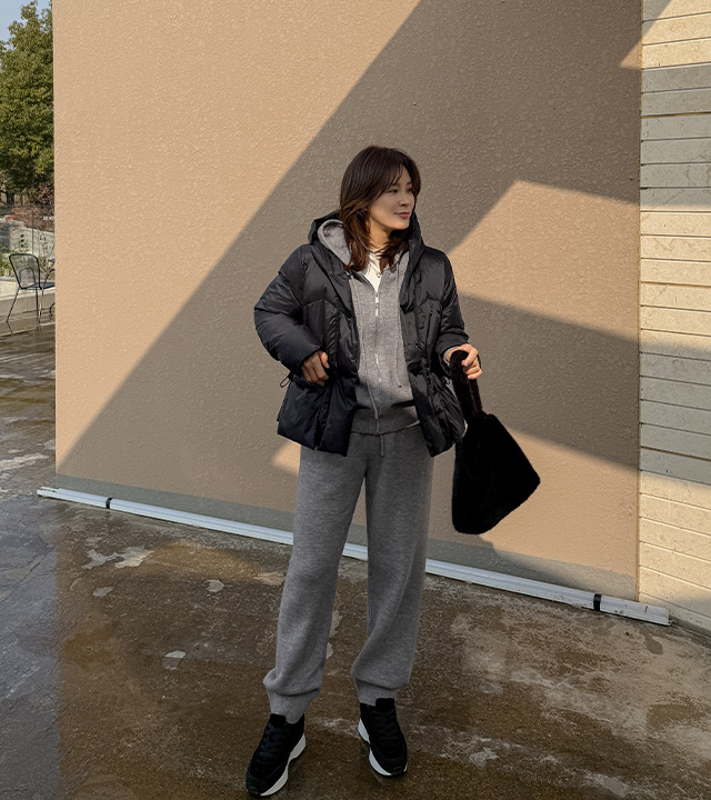 マリエダックダウンフードパディング