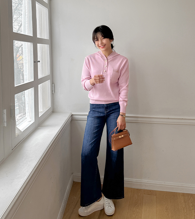 クリアセミワイドデニムパンツ