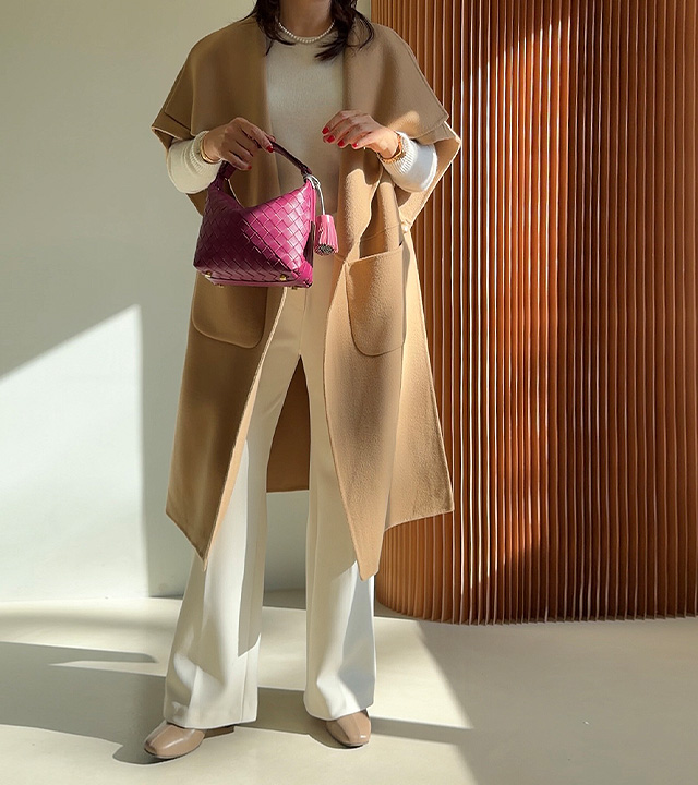 ジェンヌウール100ポンチョハンドメイドコート