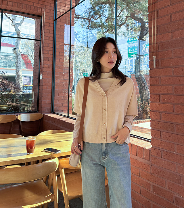 シルバーボールルーズフィットカーディガン