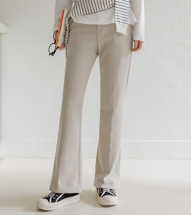 ダンスリットブーツカットバンディングスラックス