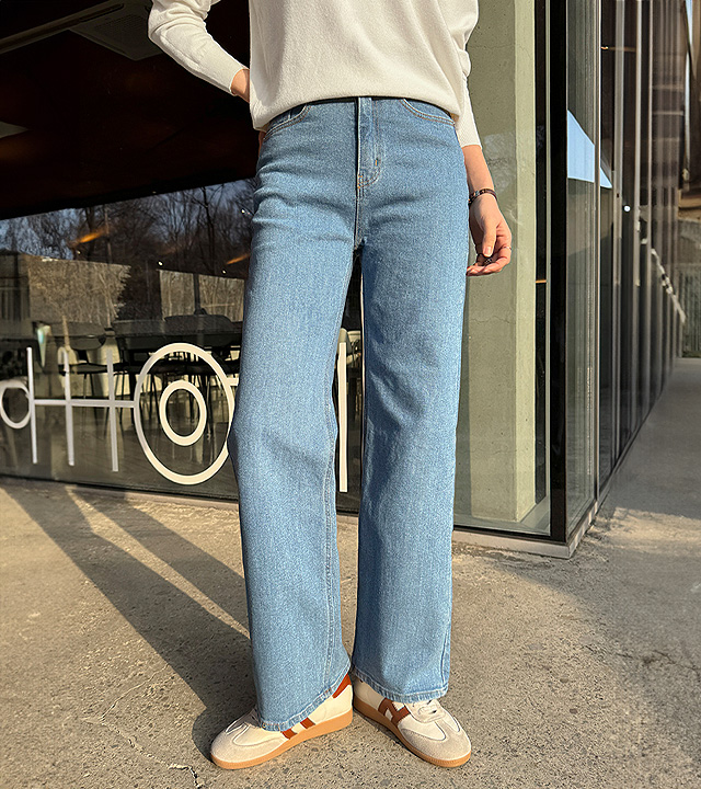 スタンセミワイドデニムパンツ