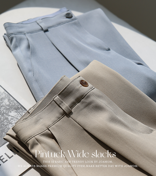 [MADE]ノンノピンタックワイドスラックス