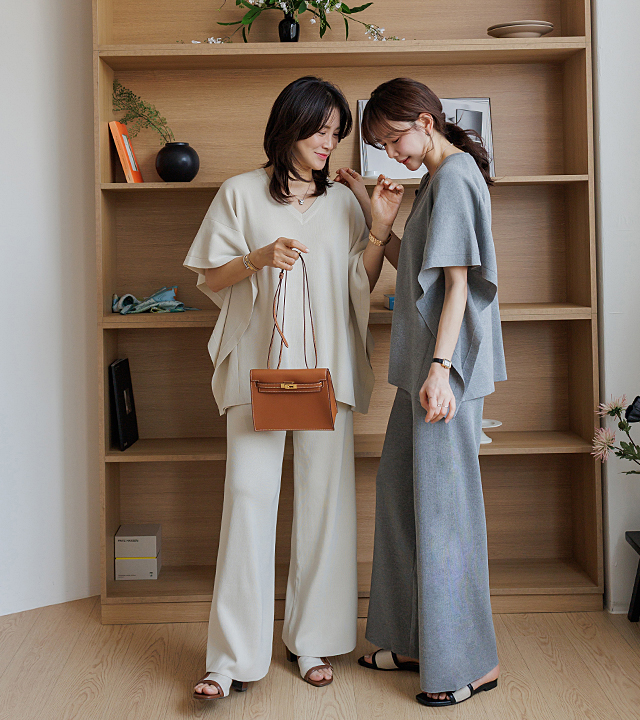 宝石ポンチョニットセット