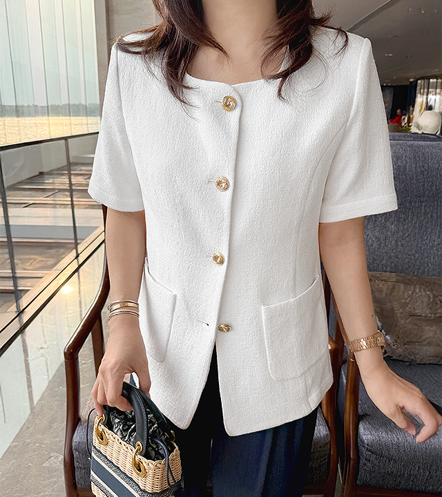 [MADE]バタリングスクエアネックジャケット