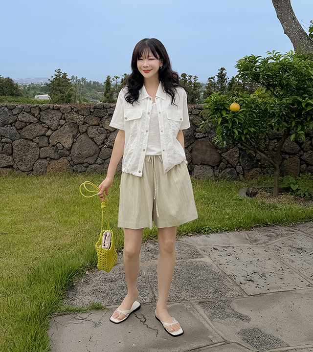 クールデイリーストリングシャツジャケット