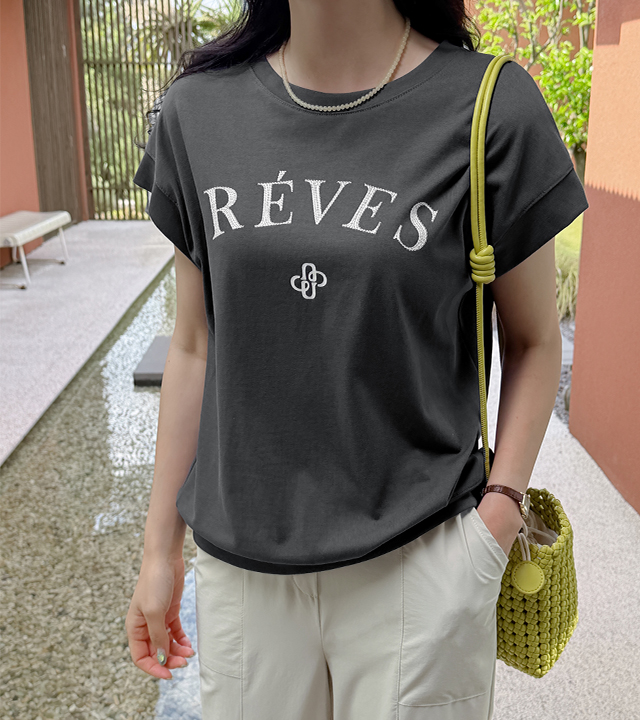 フレンチレブプリントTシャツ