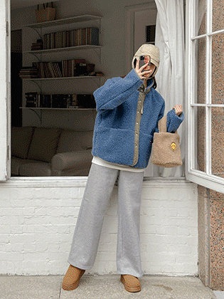 ミンクワーム隆起毛バンディングパンツ