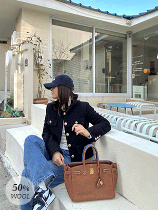 セルゴールドボタンツイードジャケット