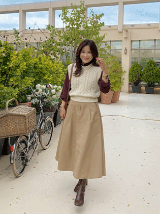 パールブレンディングニットベスト