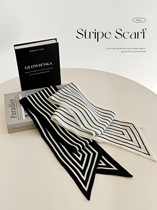 ストライプシルクタイスカーフ