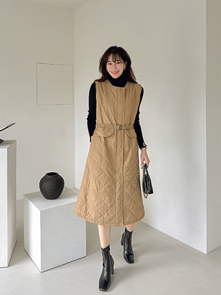 アエルパディングベストワンピース 