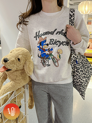 ハウンド起毛マンツーマンティー