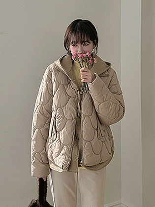 フード配色波パディング