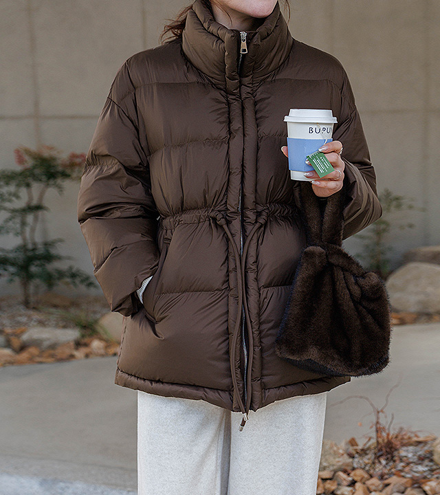 ハイネックストリングダックダウンパディング