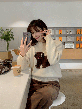 デニムニットセーター