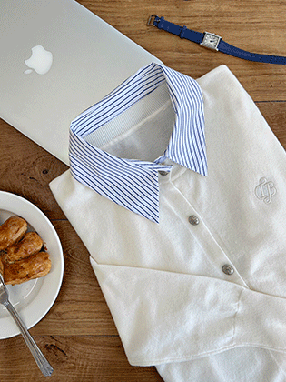 アンビシャツカラーニットカーディガン