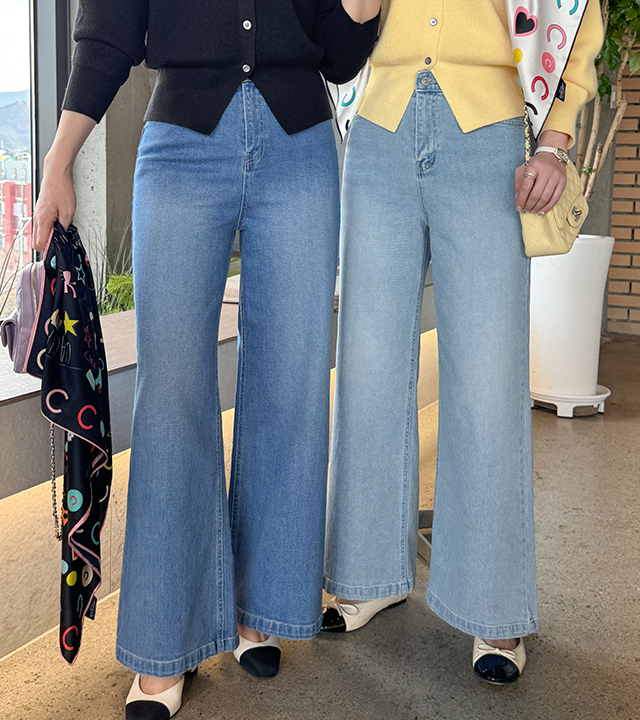 プレミアムリンサーワイドデニムパンツ