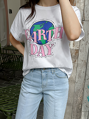 Earthday ロールアップ半袖