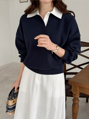 シャツカラー配色マンツーマン