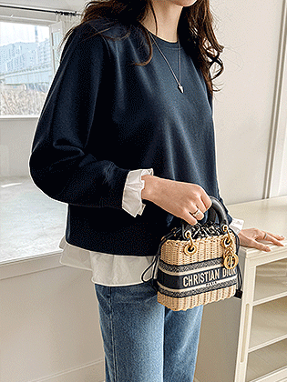 メープルフリル配色マンツーマン