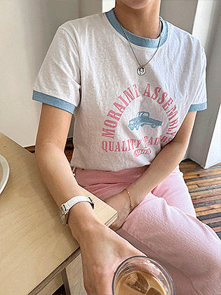 モレイン配色Tシャツ 