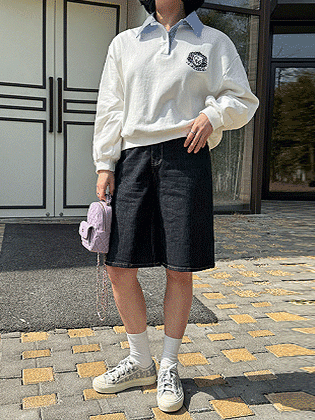 パート6ノンフェードバミューダデニムパンツ