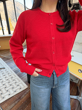 ベーシックハッチニットカーディガン