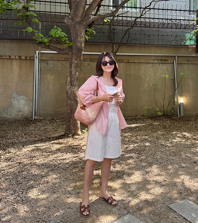ジェイドピンタック6部パンツ