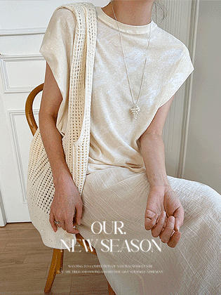 ピグメントシャーリングキャップスリーブティー