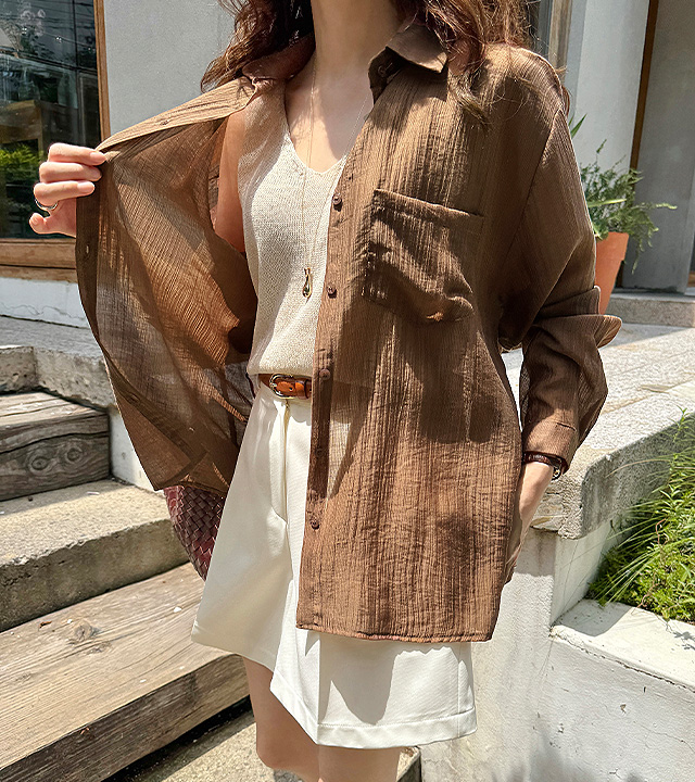 クールウィンディリンクルシャツ