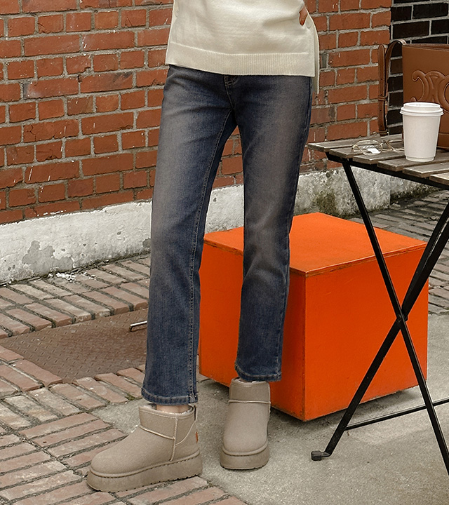 レクトウォッシュ起毛デニムパンツ