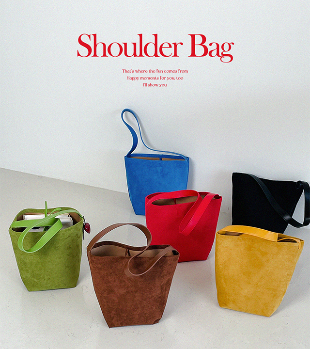 ビビッドスエードショルダーバッグ