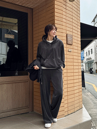 パウダーベロアパンツセット 