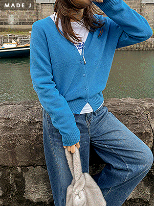 [MADE]コアウール100ホールガーメントニットカーディガン 