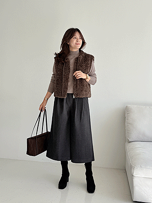 シュアウールブラシキュロットパンツ 