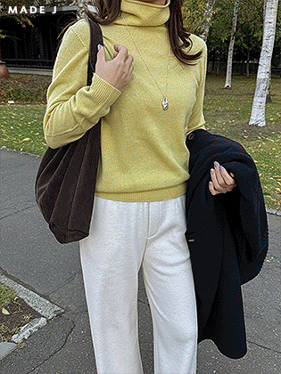 [MADE]アベインホールガーメントタートルネックニット