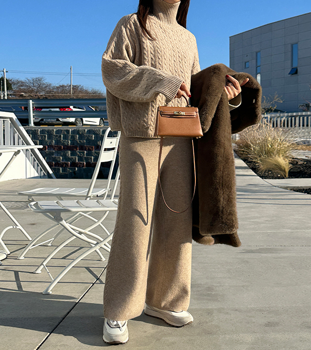 メリンワイドニットパンツ